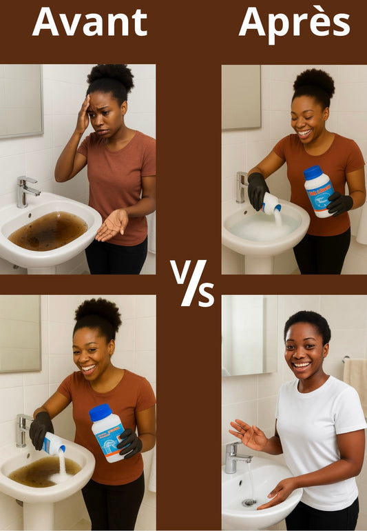 DÉBOUCHEUR DE CANALISATION ULTRA-PUISSANT : 1 ACHETÉ = 1 OFFERT + UNE PAIRE DE GANTS GRATUITE !